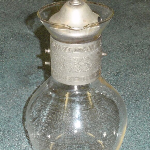 Corning Glass Heat Proof Coffee Tea Pot Silver Plate Carafe - CHRISTMAS GIFT! - Picture 4 of 7